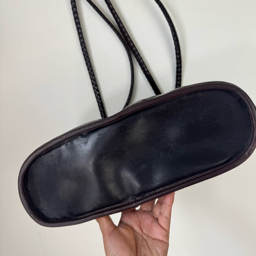 VINTAGE Brighton Satchel Croc Leather Handbag Purse 133757 Black & Brown - Picture 5 of 10